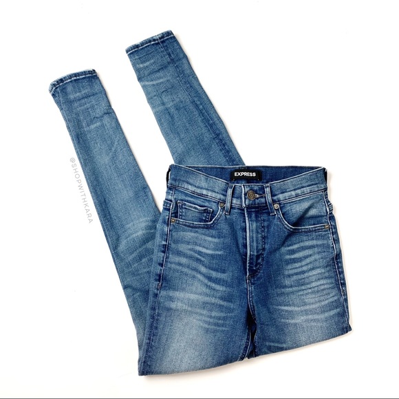 Express Legging High Rise Blue Skinny Jeans 0 R